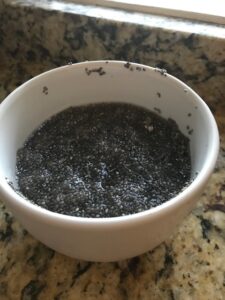 Chia seeds after being soaked overnight