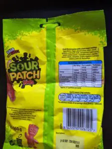Sour Patch Kids with Gelatin as ingredient