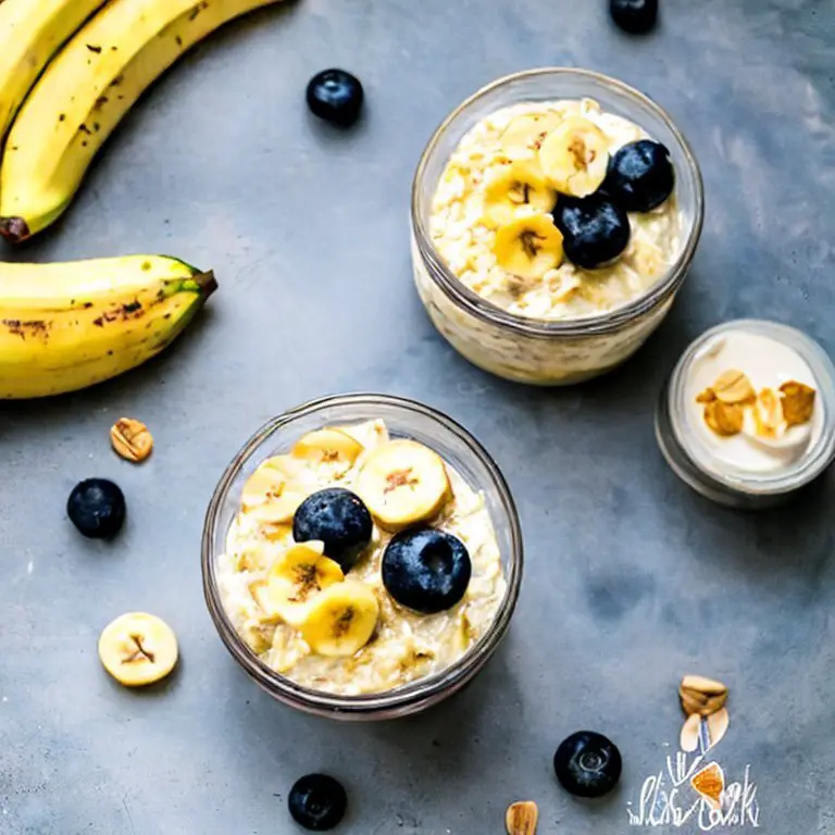 Banana overnight oats without chia seeds