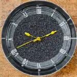 chia seeds on top of clock
