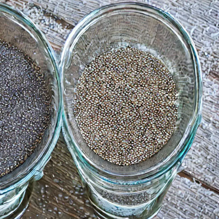 chia seeds mixed with water