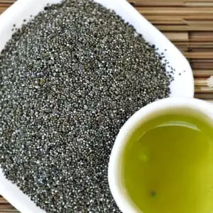 Green tea and chia seeds
