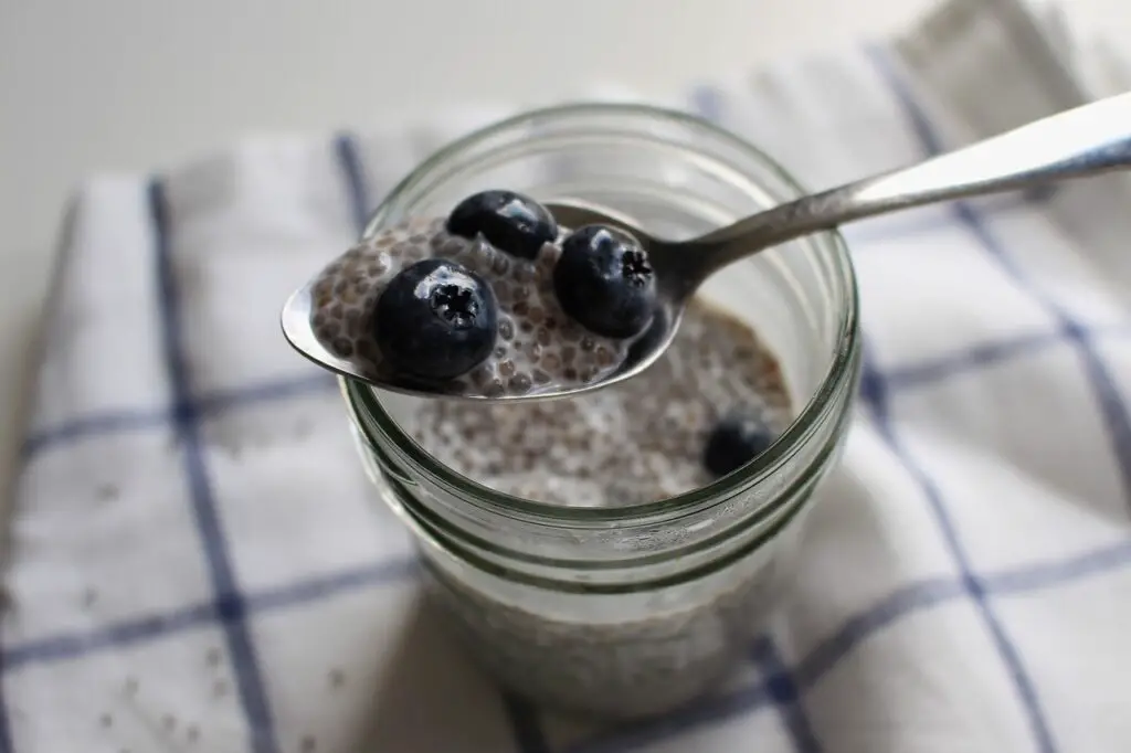 Chia seeds with water