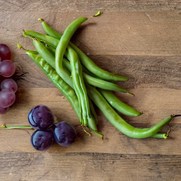Grapes and green beans
