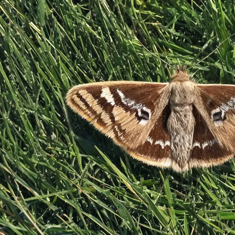 Moth on grass