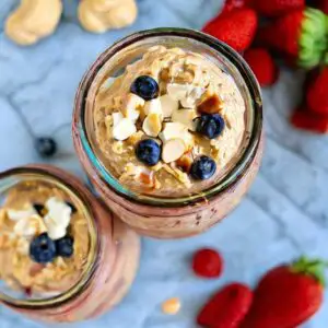 Peanut butter overnight oats without chia seeds