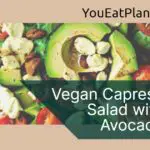 Vegan caprese salad with avocado